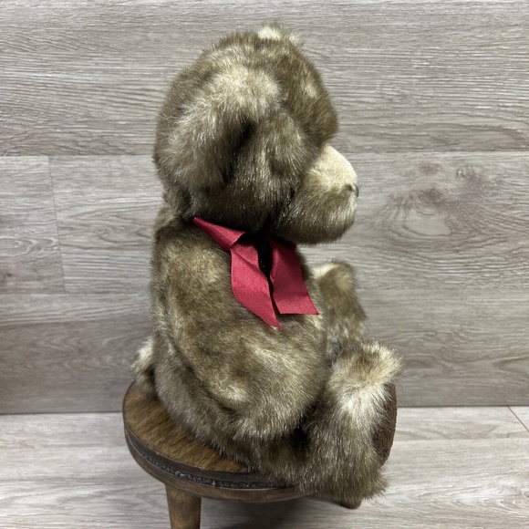 Bombay Co. Danny Teddy Bear Faux Mink Plush Russ Berrie 13" Stuffed Animal Toy - Picture 2 of 9